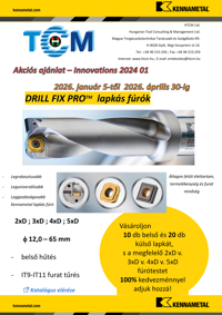 Kennametal – DRILL FIX PRO lapkás fúrók
