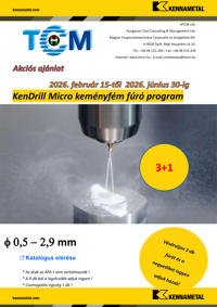 Kennametal – KenDrill Micro keményfém fúró program