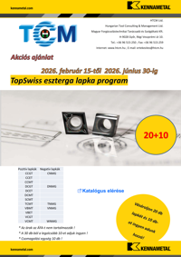 Kennametal – TopSwiss eszterga lapka program