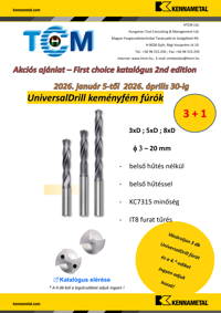 Kennametal – UniversalDrill keményfém fúrók